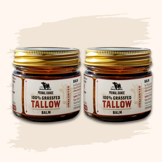 100% Grassfed Beef Tallow Balm (2 Jars)